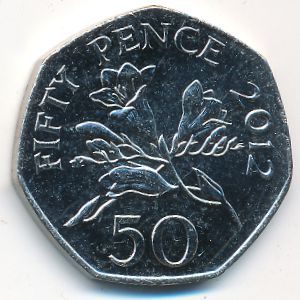 Гернси, 50 пенсов (2012 г.)