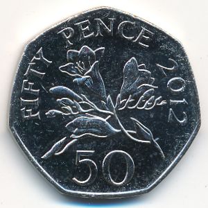 Гернси, 50 пенсов (2012 г.)