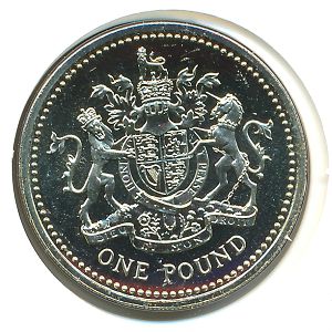 Великобритания, 1 фунт (1998 г.)