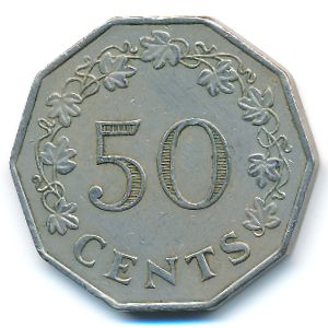 Мальта, 50 центов (1972 г.)