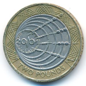 Великобритания, 2 фунта (2001 г.)
