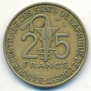 Западная Африка, 25 франков (1981 г.)