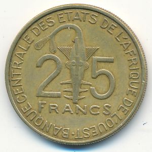 Западная Африка, 25 франков (2012 г.)