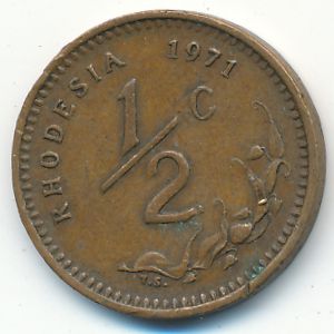 Rhodesia, 1/2 cent, 1971
