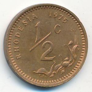 Rhodesia, 1/2 cent, 1975