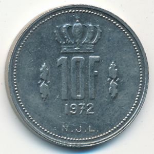 Luxemburg, 10 francs, 1972