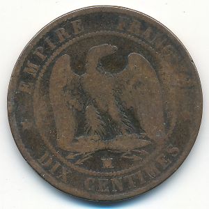 Франция, 10 сентим (1856 г.)