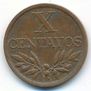 Portugal, 10 centavos, 1968