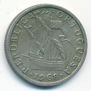Portugal, 2,5 escudos, 1968