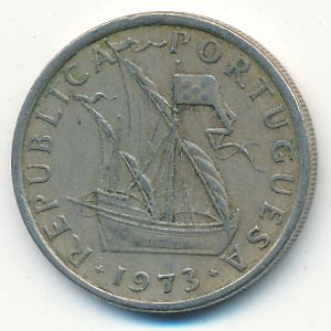 Portugal, 5 escudos, 1973