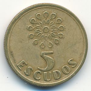 Portugal, 5 escudos, 1993