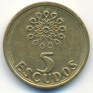 Portugal, 5 escudos, 1998