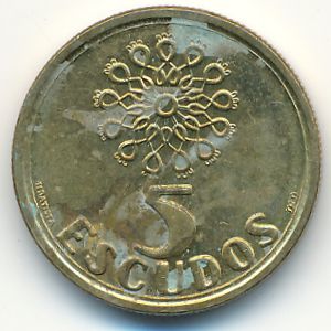 Portugal, 5 escudos, 1998