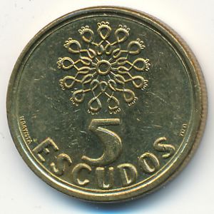 Portugal, 5 escudos, 1999