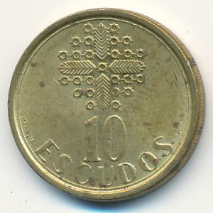Португалия, 10 эскудо (1988 г.)