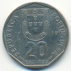 Португалия, 20 эскудо (1988 г.)