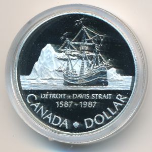 Канада, 1 доллар (1987 г.)