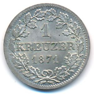 Bavaria, 1 kreuzer, 1871