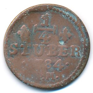 Юлих-Берг, 1/4 стюбера (1784 г.)