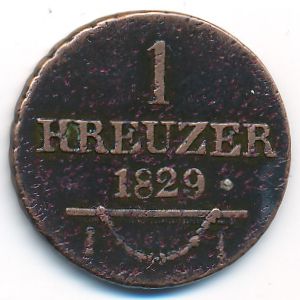 Saxe-Meiningen, 1 kreuzer, 1828–1830