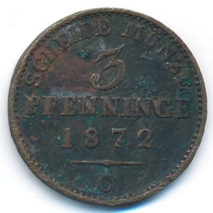 Пруссия, 3 пфеннинга (1872 г.)