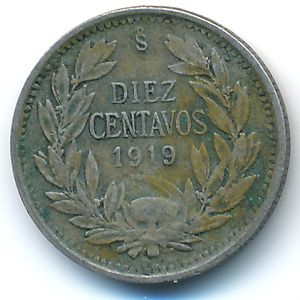 Чили, 10 сентаво (1919 г.)