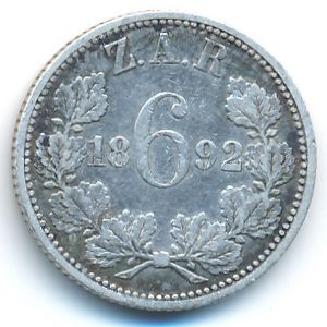 ЮАР, 6 пенсов (1892 г.)