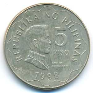 Филиппины, 5 песо (1998 г.)