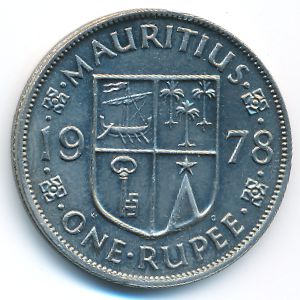 Mauritius, 1 rupee, 1978