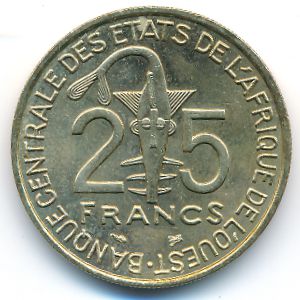 Западная Африка, 25 франков (1997 г.)