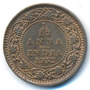 Британская Индия, 1/12 анны (1932 г.)