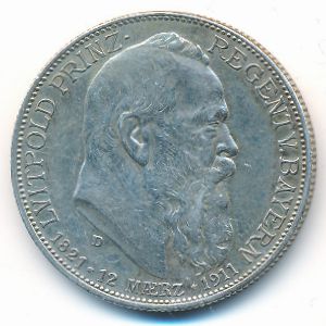 Бавария, 2 марки (1911 г.)