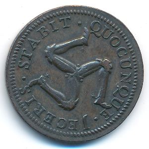 Isle of Man, 1/2 penny, 1758