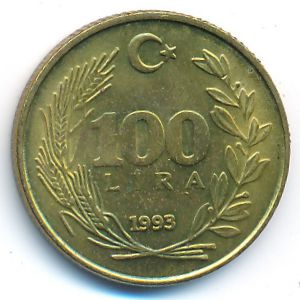 Турция, 100 лир (1993 г.)