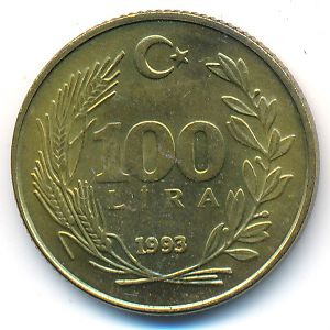 Turkey, 100 lira, 1993