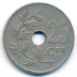 Belgium, 25 centimes, 1921