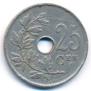 Belgium, 25 centimes, 1922