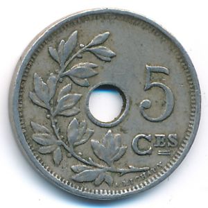 Бельгия, 5 сентим (1922 г.)