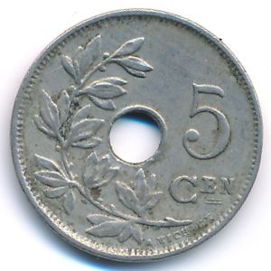 Бельгия, 5 сентим (1922 г.)