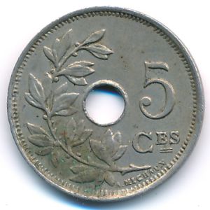 Бельгия, 5 сентим (1923 г.)