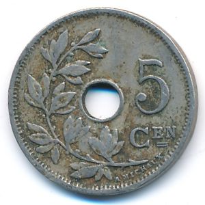 Бельгия, 5 сентим (1921 г.)
