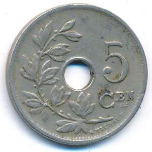 Бельгия, 5 сентим (1924 г.)