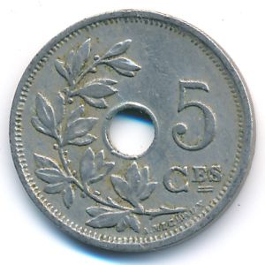 Бельгия, 5 сентим (1925 г.)