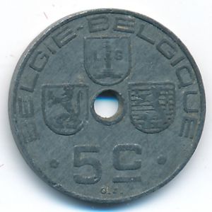 Belgium, 5 centimes, 1941–1942