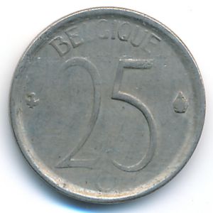 Belgium, 25 centimes, 1969