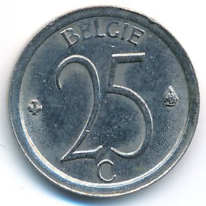 Belgium, 25 centimes, 1972