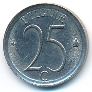 Belgium, 25 centimes, 1972