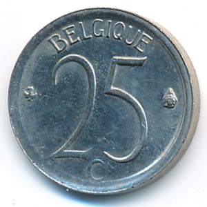 Belgium, 25 centimes, 1972
