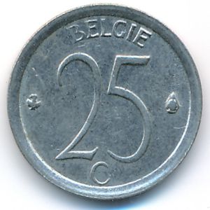 Бельгия, 25 сентим (1975 г.)