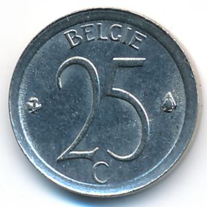 Бельгия, 25 сентим (1975 г.)